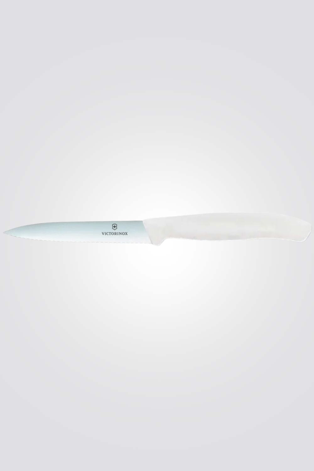 סכין ירקות שוויצרית, להב שפיץ משונן לבן