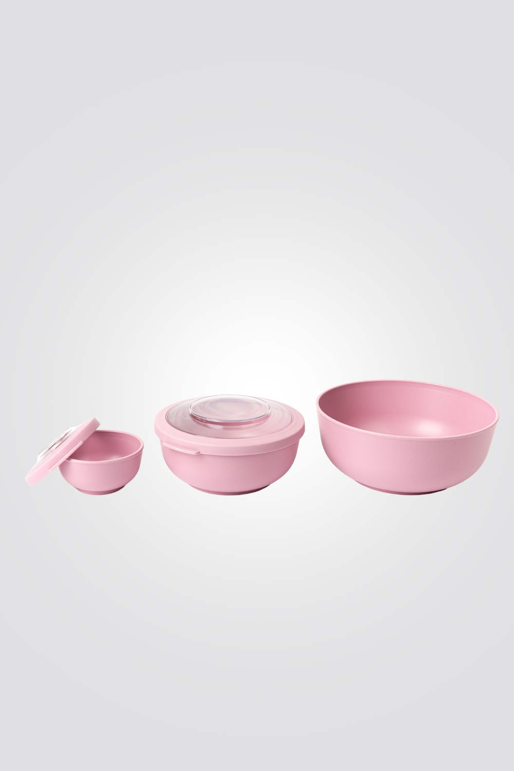 סט קופסאות אחסון והגשה ב-3 גדלים Amuse Life ורוד