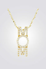 MOM תליון + שרשרת זהב