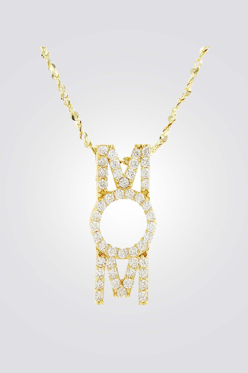 MOM תליון + שרשרת זהב