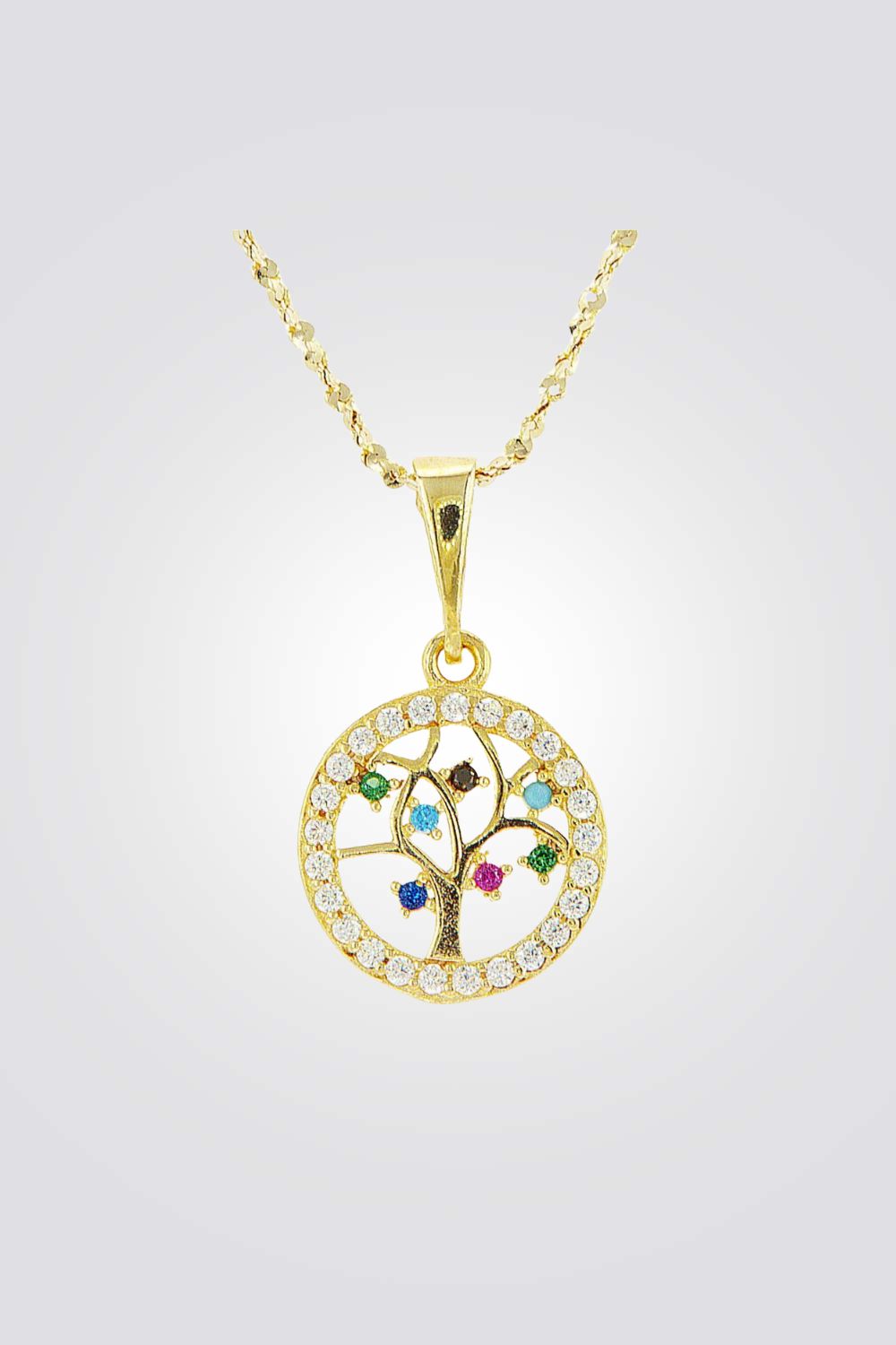 תליון עץ החיים + שרשרת זהב 14 קראט