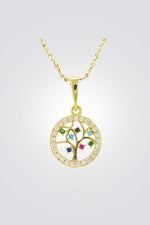 תליון עץ החיים + שרשרת זהב 14 קראט