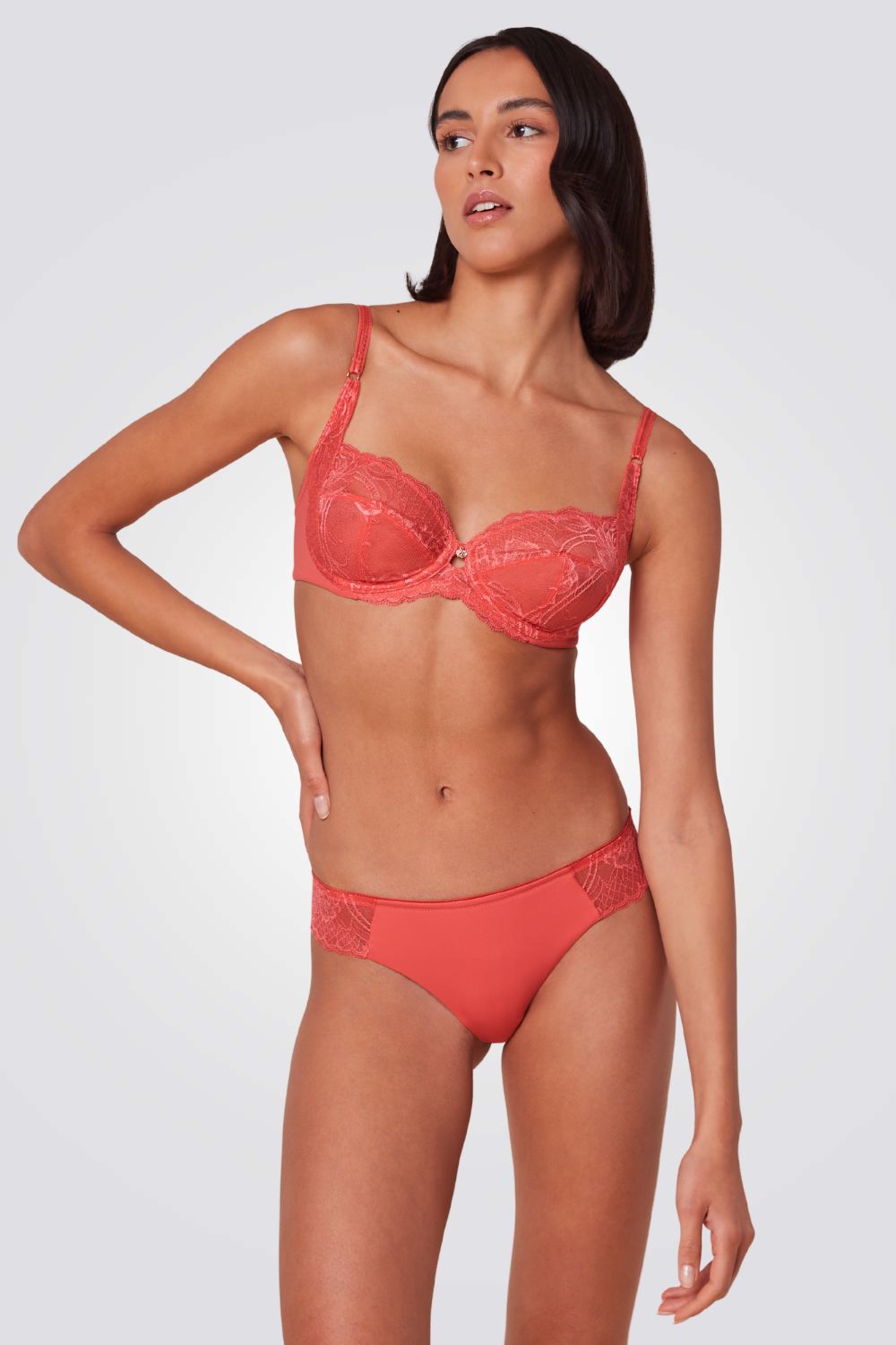 תחזיית תחרה Wild Peony Florale W בצבע כתום