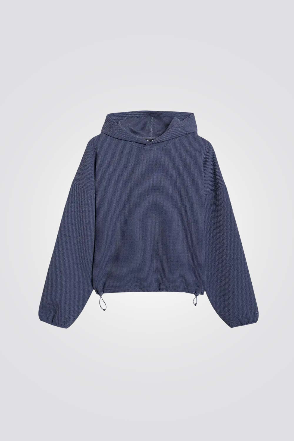 סווטשירט בטקסטורת וואפל ומכפלת מתכווננת לנשים| 4F