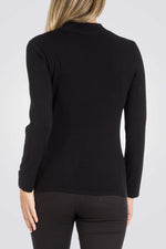 סריג בייסיק צווארון גבוה שחור