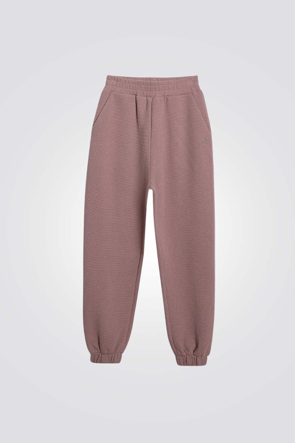 מכנסיים ארוכים Waffle-Knit Sweatpants לנשים | 4F 
