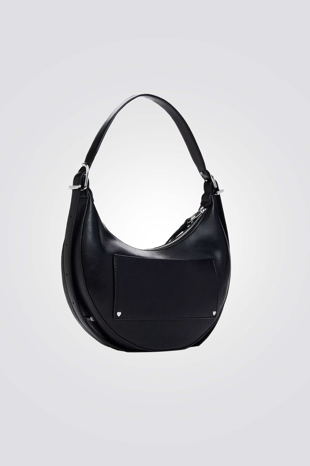 תיק כתף חצי ירח אלגנטי בצבע שחור | דסיגואל