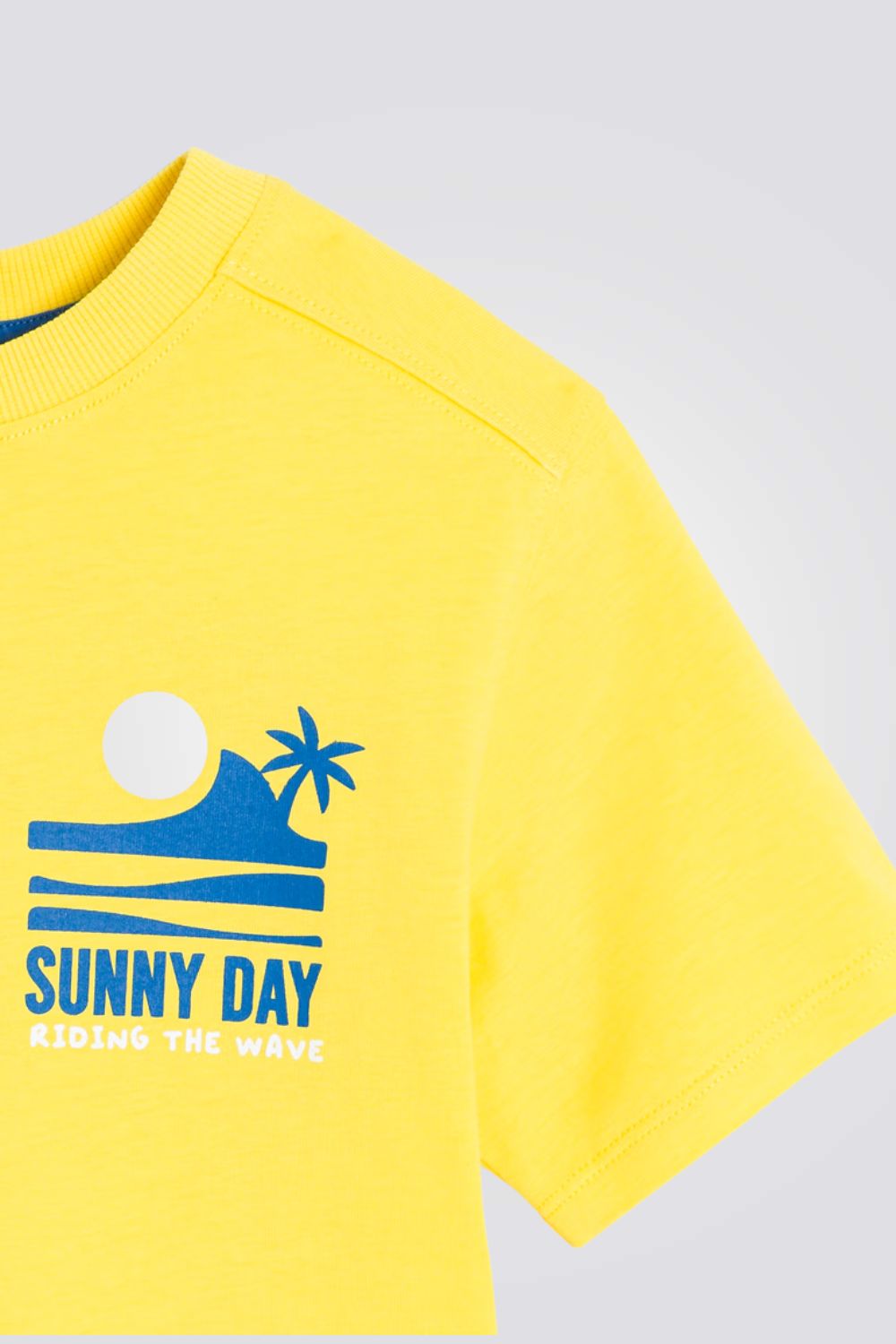 טישירט קצרה עם סלוגן לילדים 