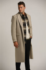 מעיל קלאסי ארוך במראה צמרי | קנת קול