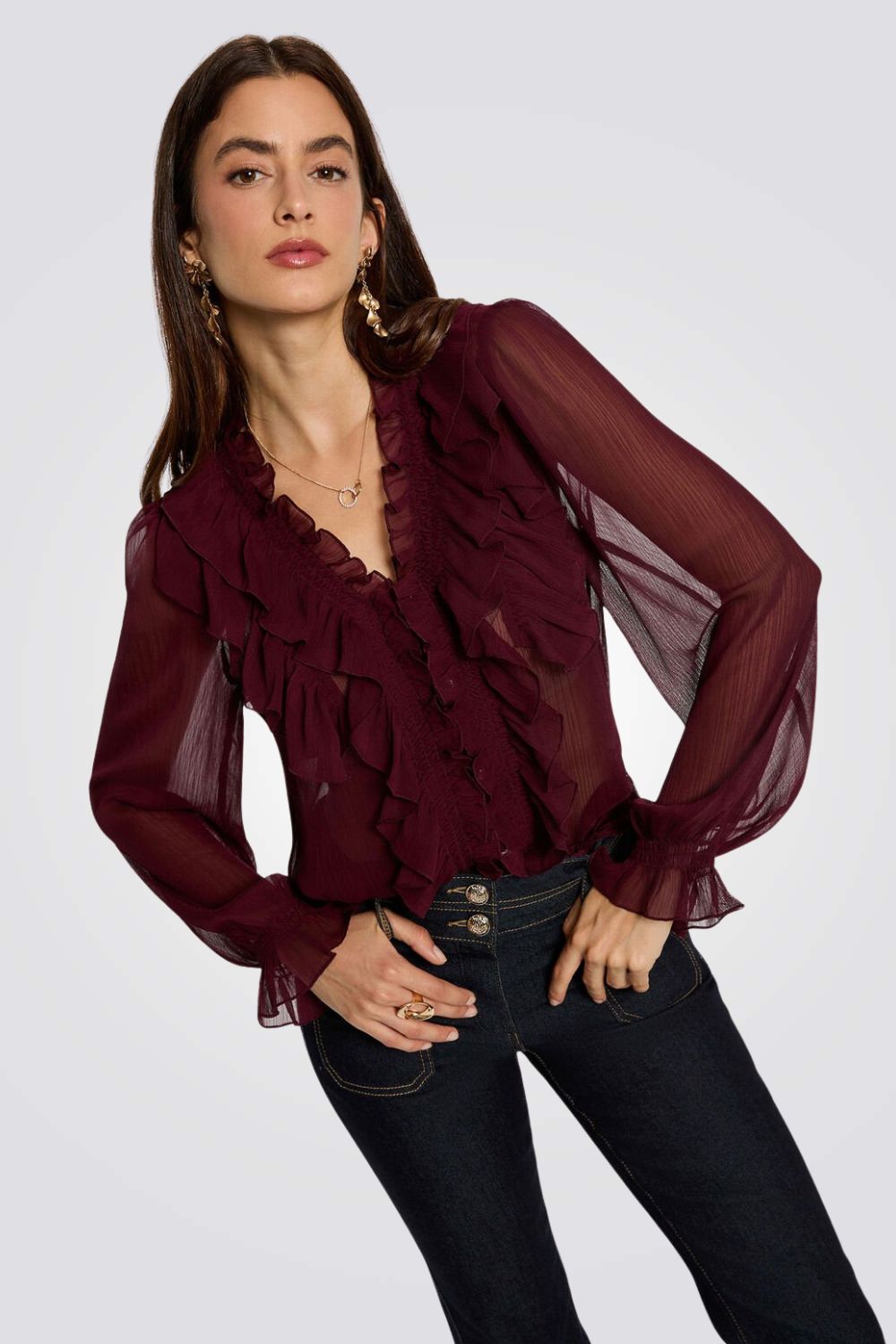 חולצת שיפון לנשים | מורגן 