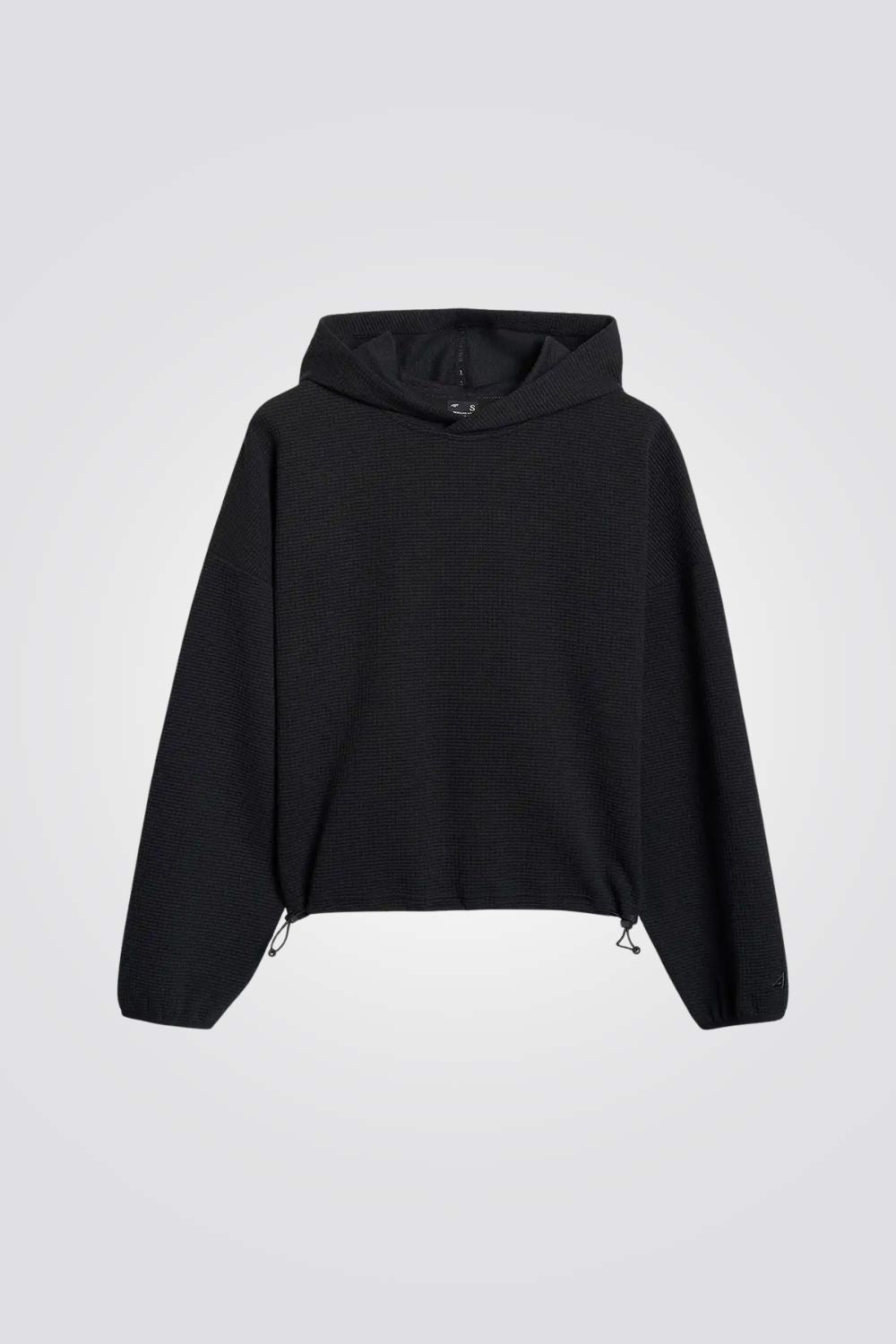 סווטשירט בטקסטורת וואפל ומכפלת מתכווננת לנשים| 4F