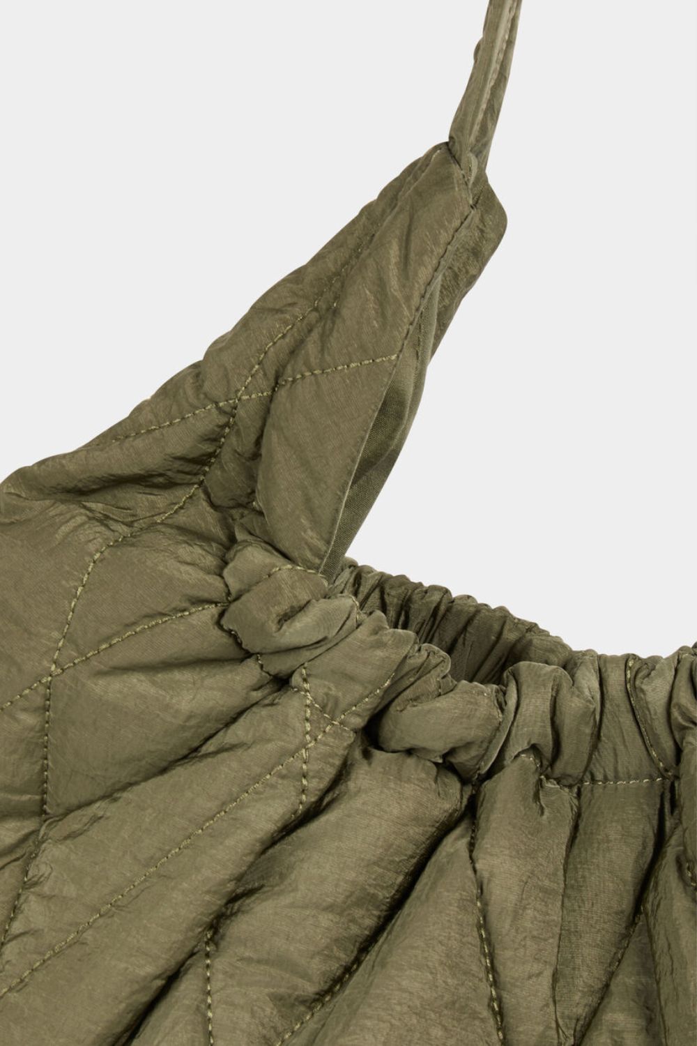 תיק יד מרופד לנשים ירוק זית