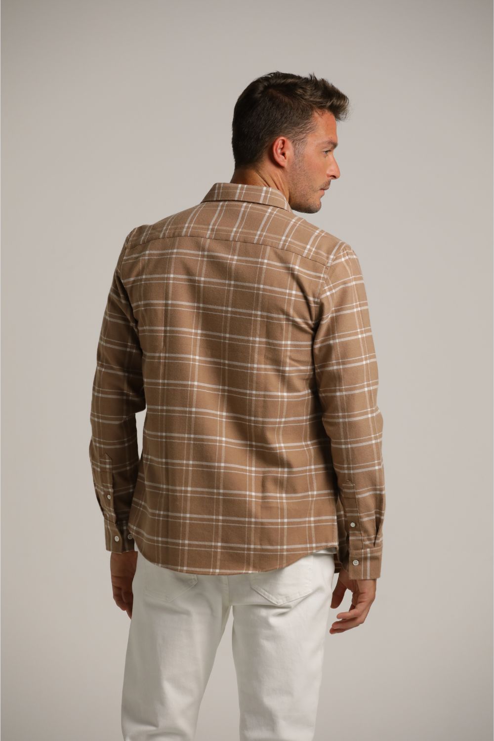 חולצת פלאנל מכופתרת בעיצוב משבצות | קנת קול