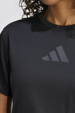 טישירט ממותגת בצבע שחור לנשים | אדידס 