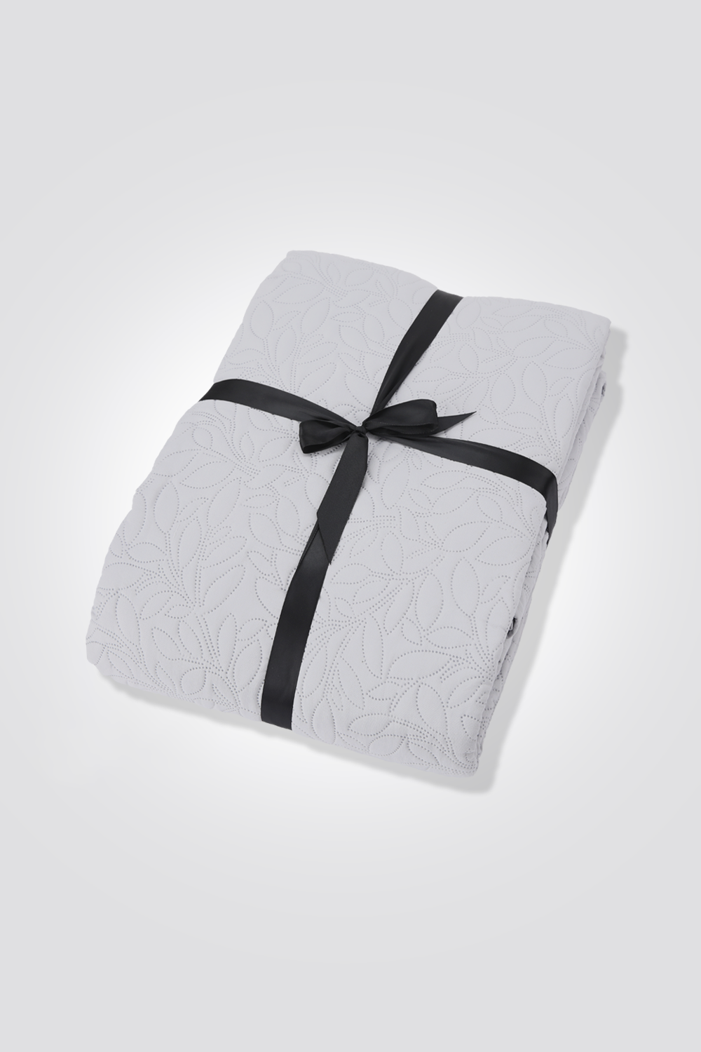 כיסוי מיטה זוגי 220X240 ס"מ בצבע אפור