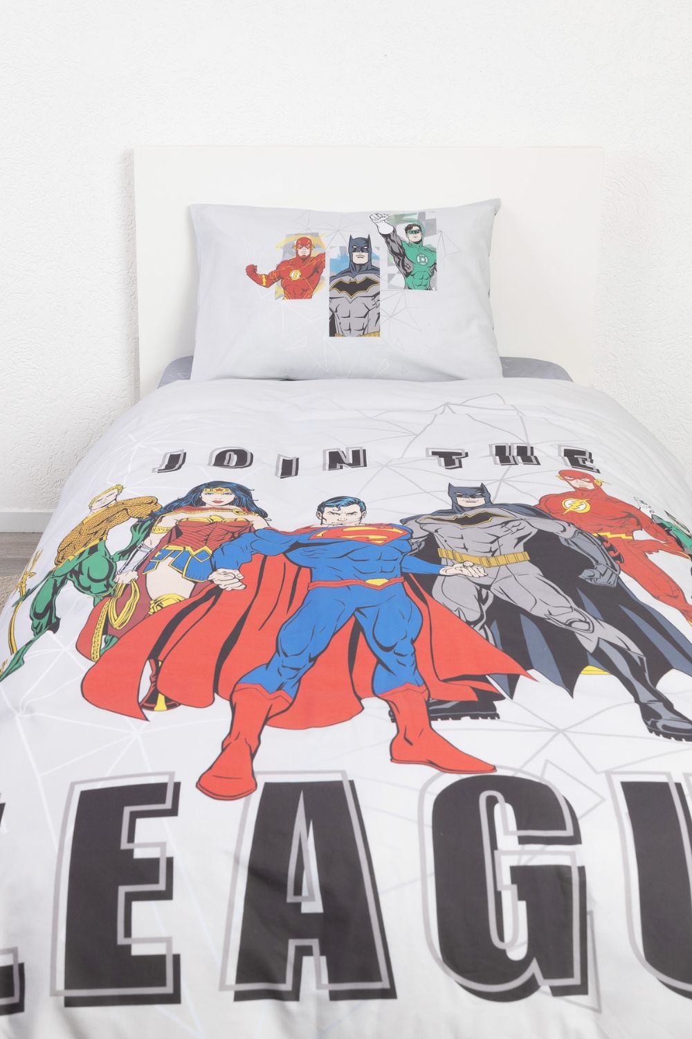 סט מצעים יחיד 90/200 דגם JUSTICE LEAGUE