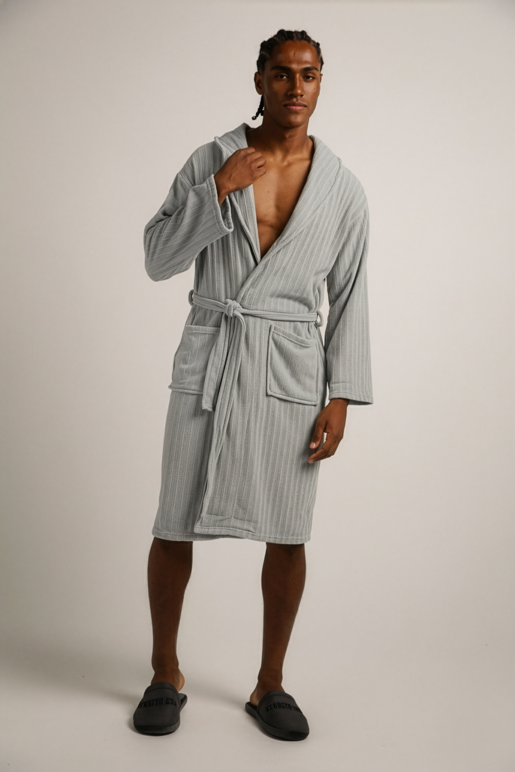 חלוק רחצה מפנק עם חגורה לקשירה | קנת קול