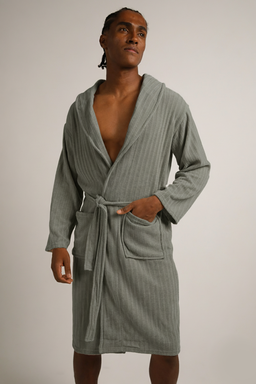 חלוק רחצה מפנק עם חגורה לקשירה | קנת קול