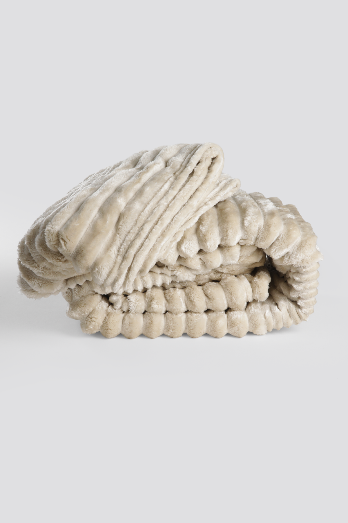 שמיכת פליז זוגית 200/220 ס"מ בעיצוב פסים | קנת קול