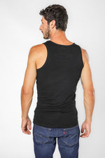 מארז זוג גופיות ריב בצבע שחור לגברים 