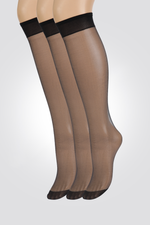 מארז 3 זוגות גרביון שמפיין ברך 15 דנייר לנשים