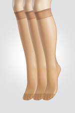 מארז 3 זוגות גרביון שמפיין ברך 15 דנייר לנשים