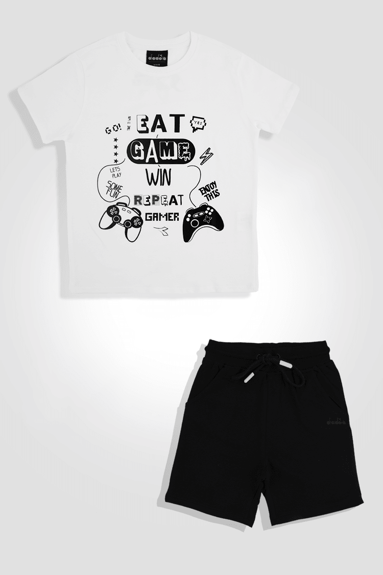 חליפה לילדים בצבע לבן ושחור - MASHBIR//365