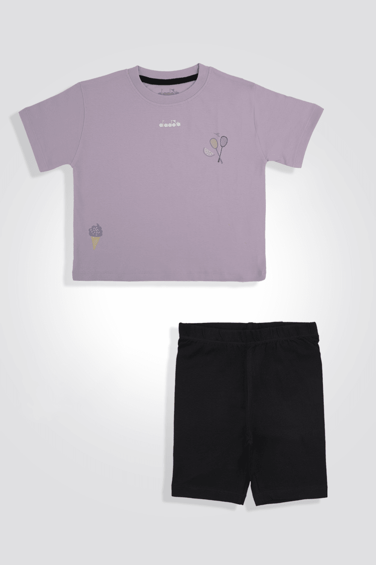 חליפה לילדות בצבע סגול ושחור - MASHBIR//365