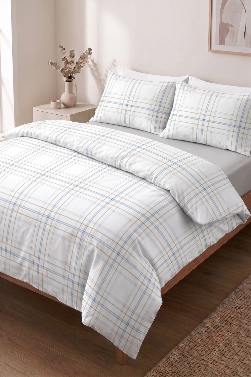 סט מצעים כותנה מיטה זוגית 180/200 ס"מ דגם רועי | פרייבט קולקשיין