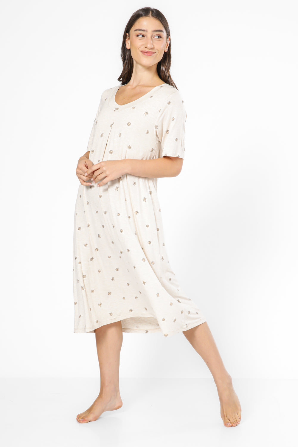 כותונת בגזרת מידי FLOWERS