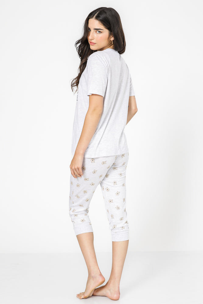 סט פיג'מת מעבר חלק אחורי