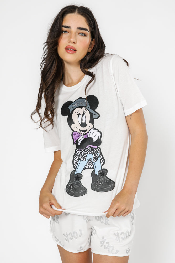 סט פיג'מה קצרה מיני מאוס חלק קידמי