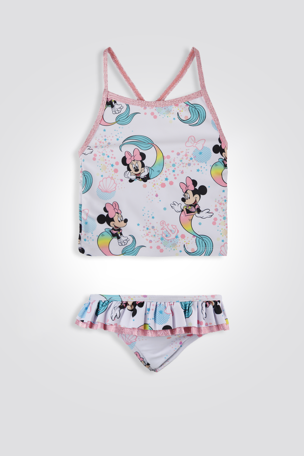 בגד ים מיני בת ים סט חולצה ותחתונים חלק קידמי