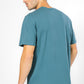 חולצה קצרה צווארון עגול בצבע ירוק - 2