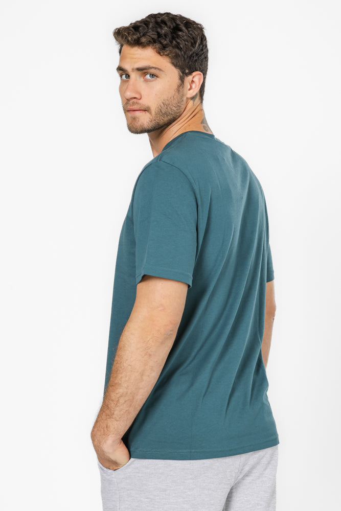  חולצה קצרה צווארון וי בצבע ירוק