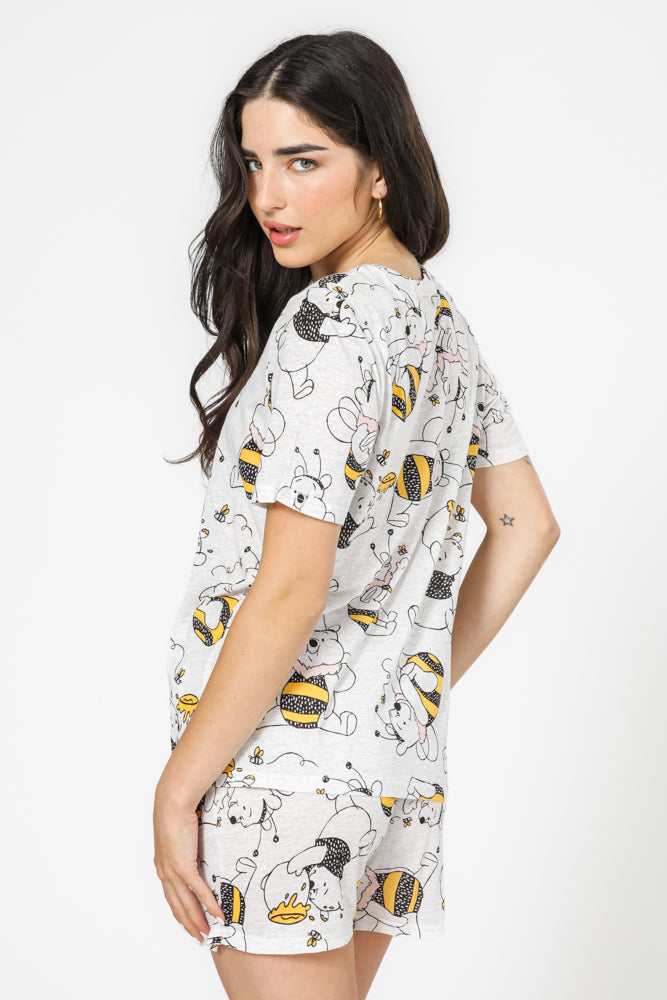 סט פיג'מה קצרה פו הדב חלק אחורי