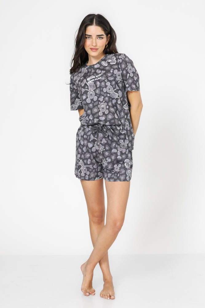 סט פיג’מה קצרה LEOPARD MICKEY