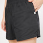 מכנסיים קצרים מבד אריג בצבע שחור - 4