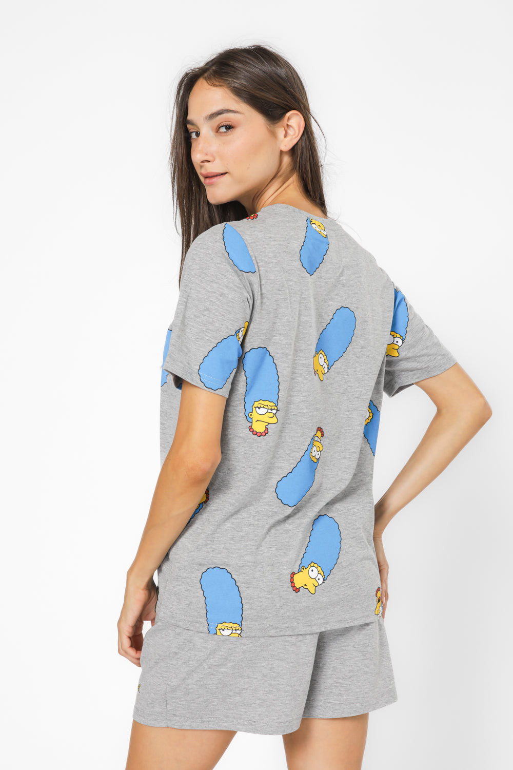 סט פיג’מה קצרה SIMPSON בצבע אפור