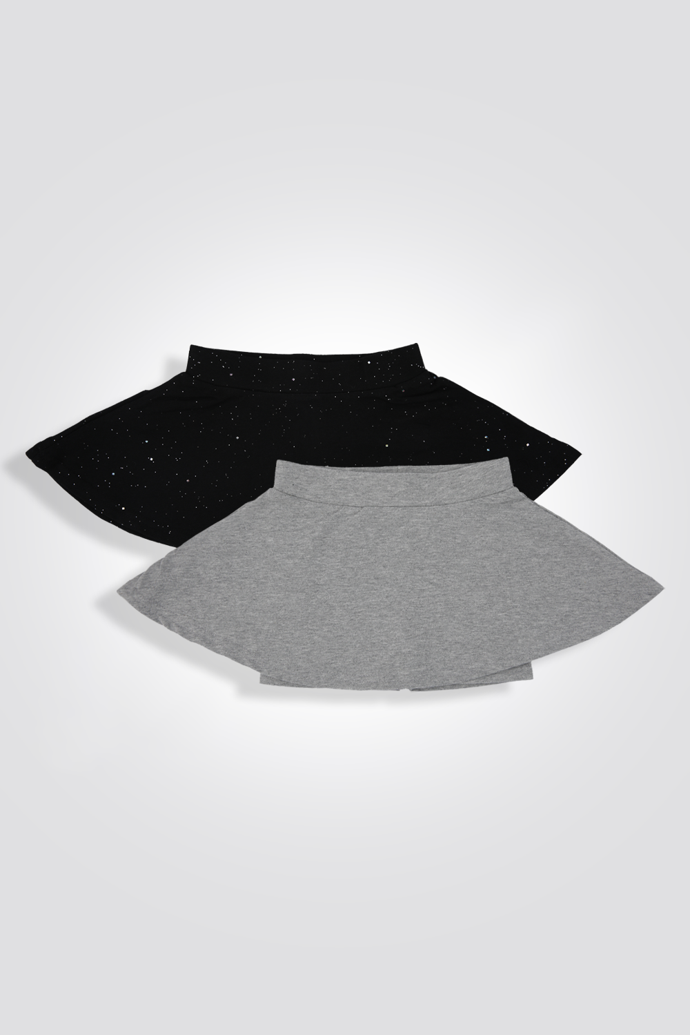 מארז 2 מכנסי חצאית בצבעים שחור ואפור