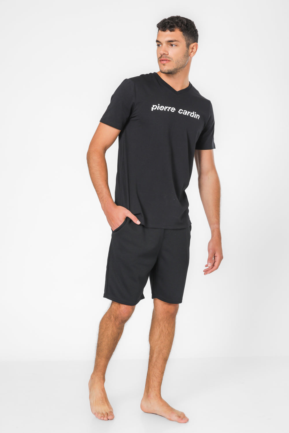 סט קצר מבד סקובה PIERRE CARDIN בצבע שחור