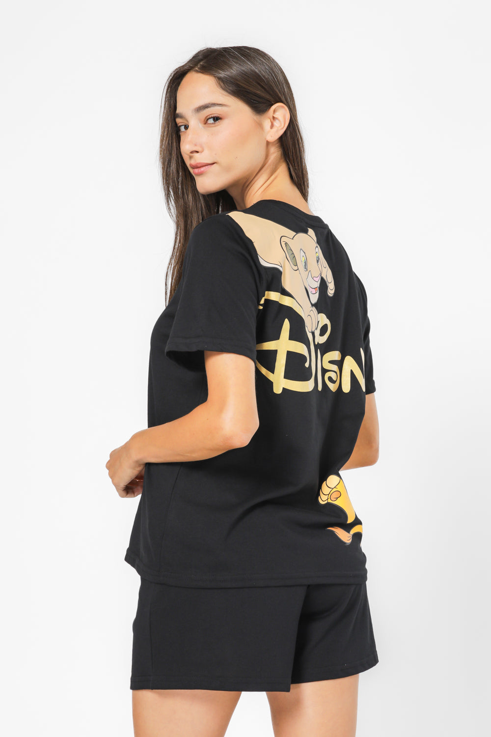 סט פיג’מה קצרה LION KING בצבע שחור