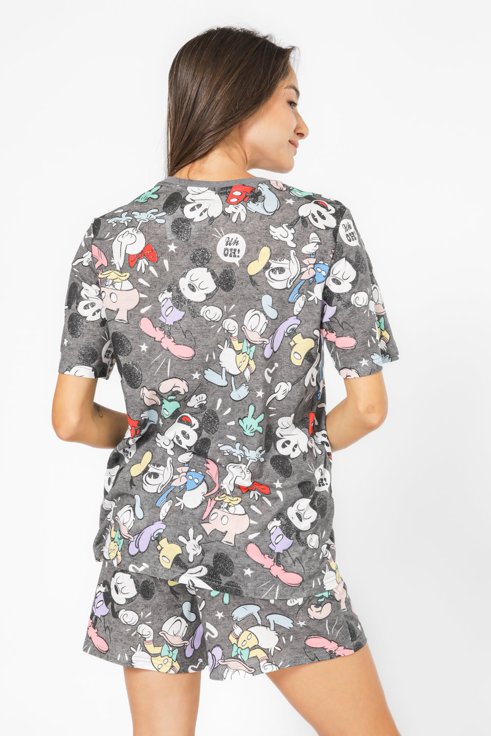 סט פיג’מה קצרה MICKEY אפורה