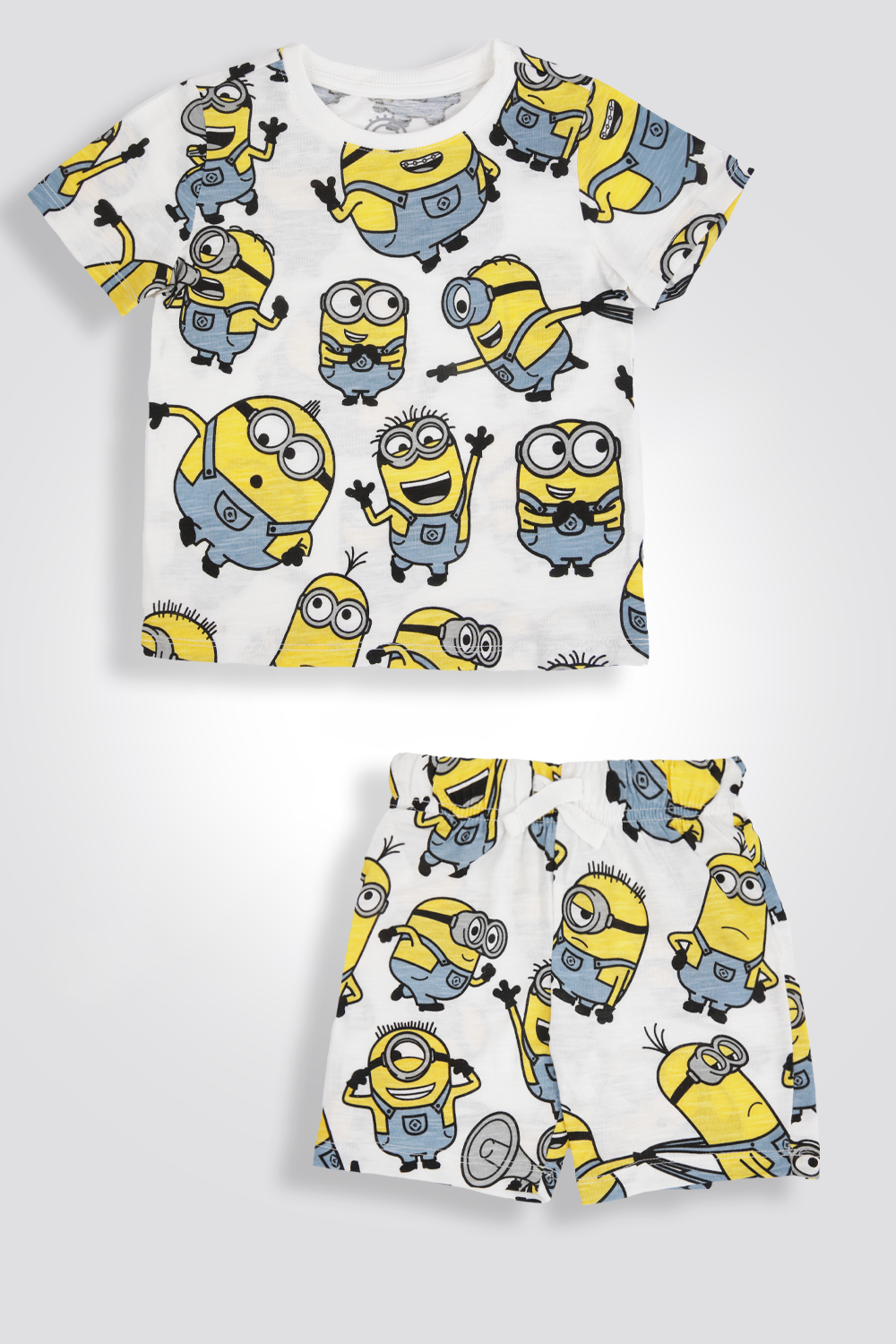 סט פיג’מה קצרה MINIONS לבן