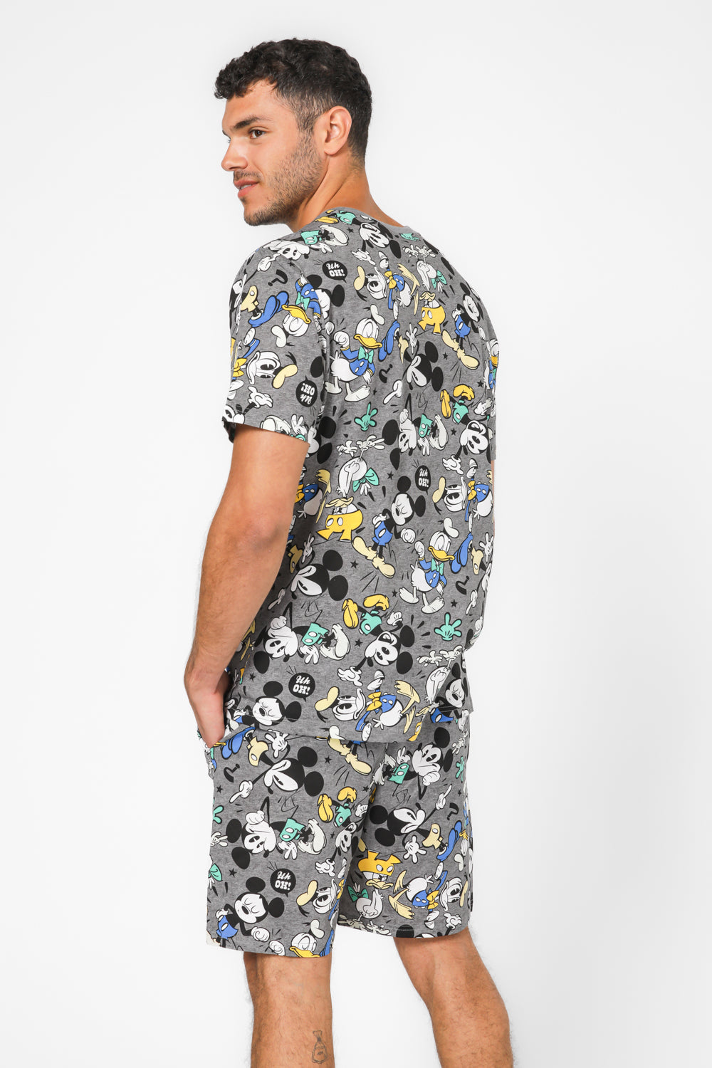 סט פיג’מה קצרה MICKEY אפורה