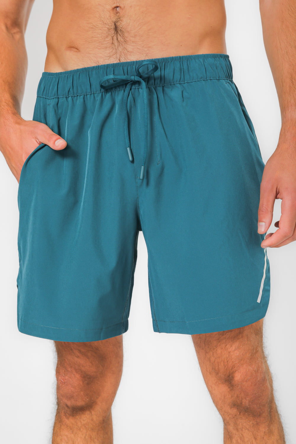 מכנסי ריצה קצרים אורך 7 אינץ’ ACTIVE בצבע טורקיז