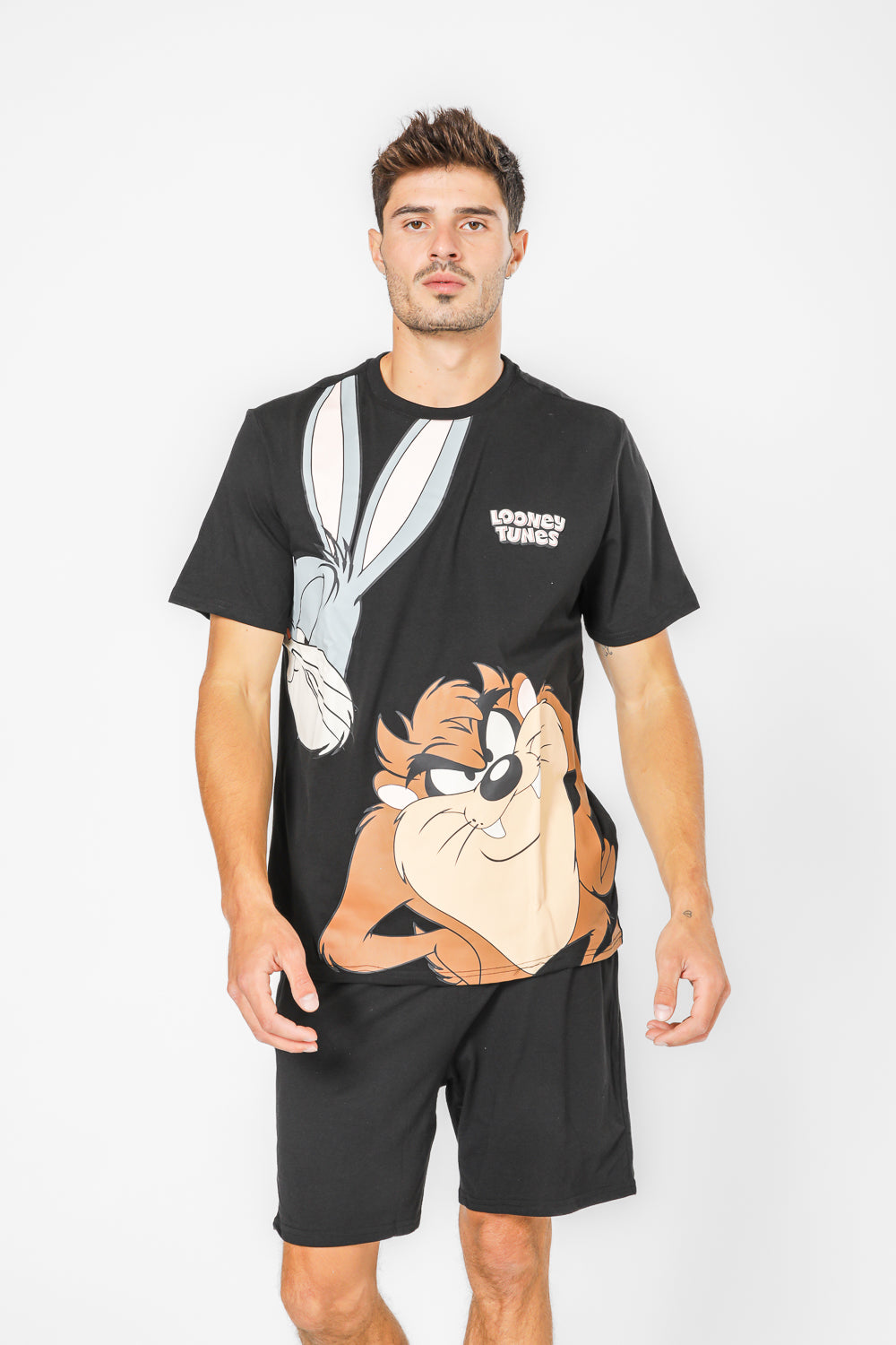 סט פיג’מה קצרה LOONEY TUNES בצבע שחור