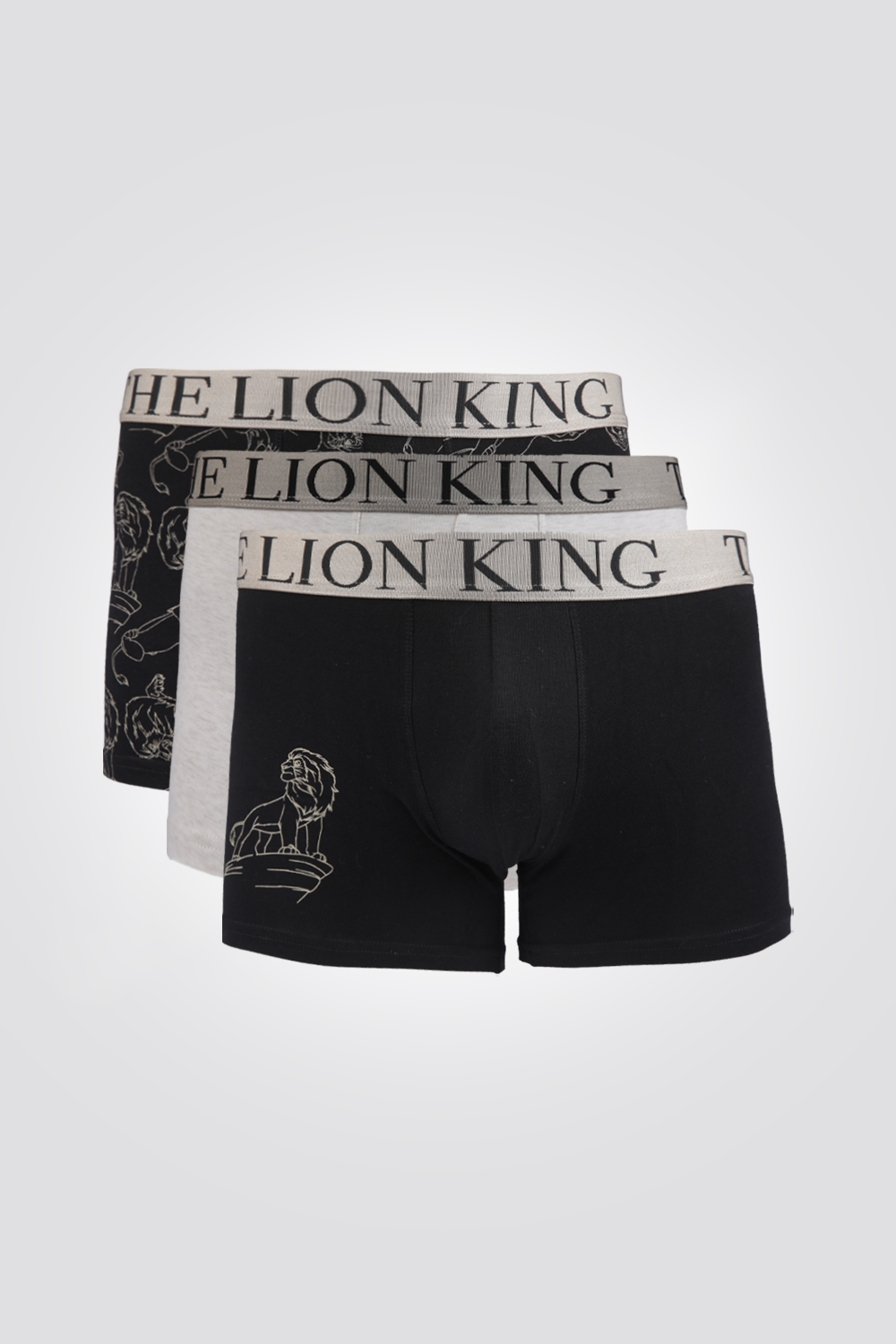 מארז 3 תחתוני בוקסר צמודים וקצרים LION KING