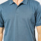 חולצת פולו קצרה צבע כחול - 3