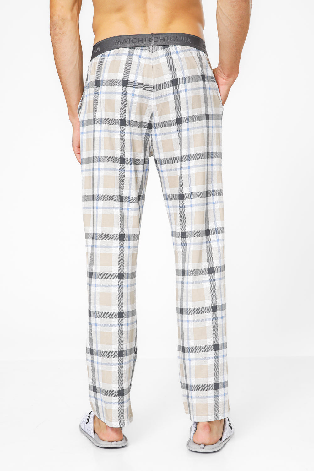 מכנסי בית ארוכים משבצות